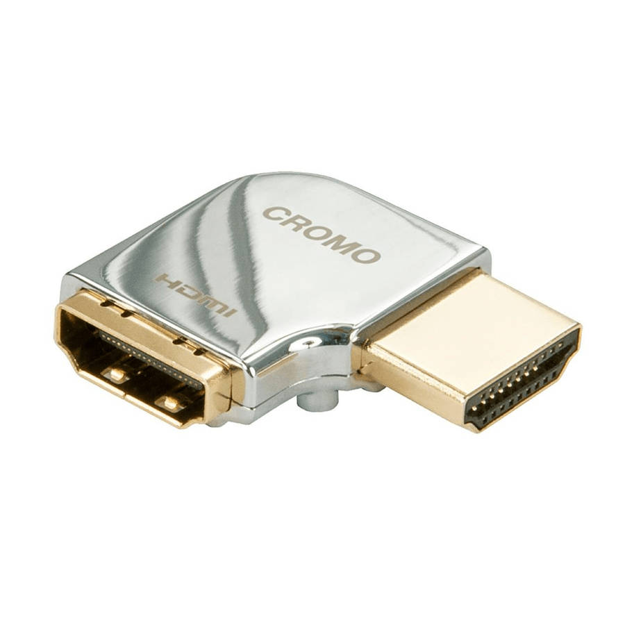 Lindy Cromo HDMI Male to Female 90-Degree Right Angle Adapter - Right 41507