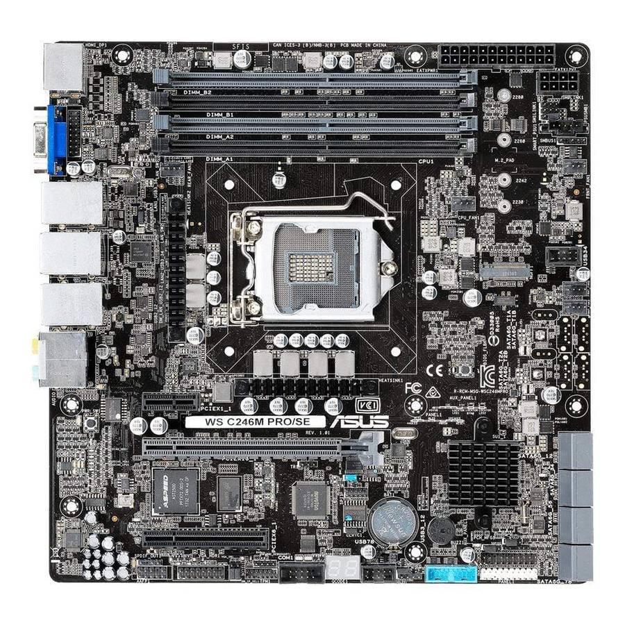 ASUS WS C246M PRO/SE Intel C246 LGA 1151 Socket H4 Motherboard 90SW00F0-M0EAY0