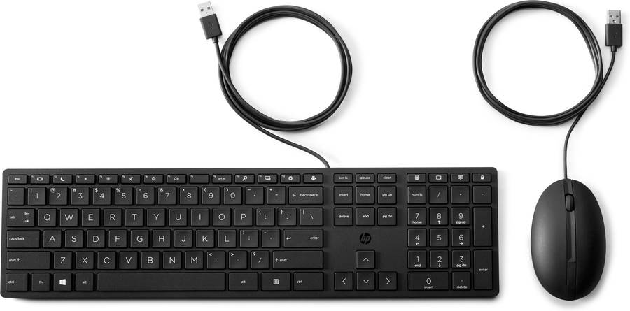 HP 320MK Wired USB Desktop Keyboard and Mouse Combo 9SR36AA