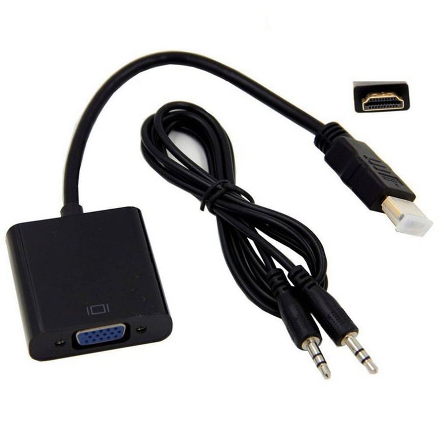 Tuff-Luv HDMI to VGA Video and Audio Converter Adapter - Black A1_192