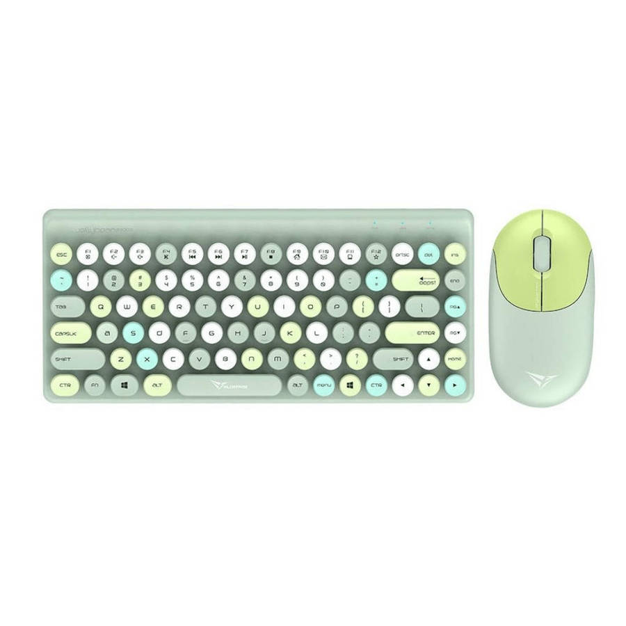 Alcatroz JellyBean A3000 Wireless Rechargeable Bluetooth Keyboard and Mouse Combo Aqua Green A300...