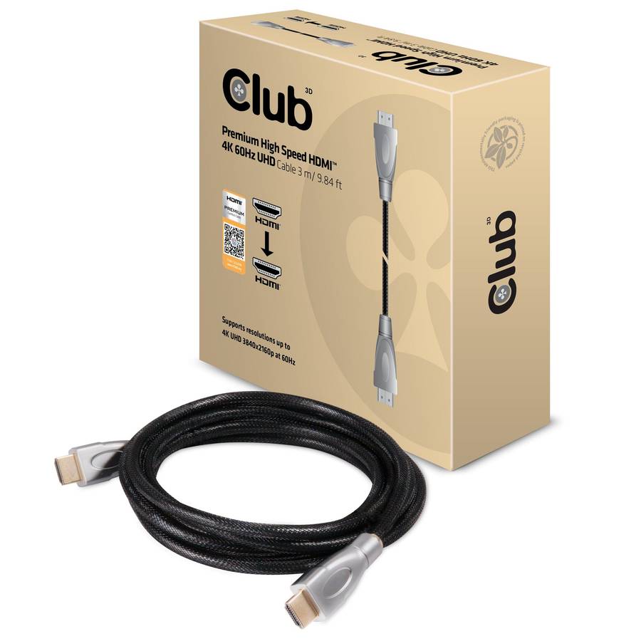 Club 3D CAC-1310 3m Premium High Speed HDMI 2.0 Cable