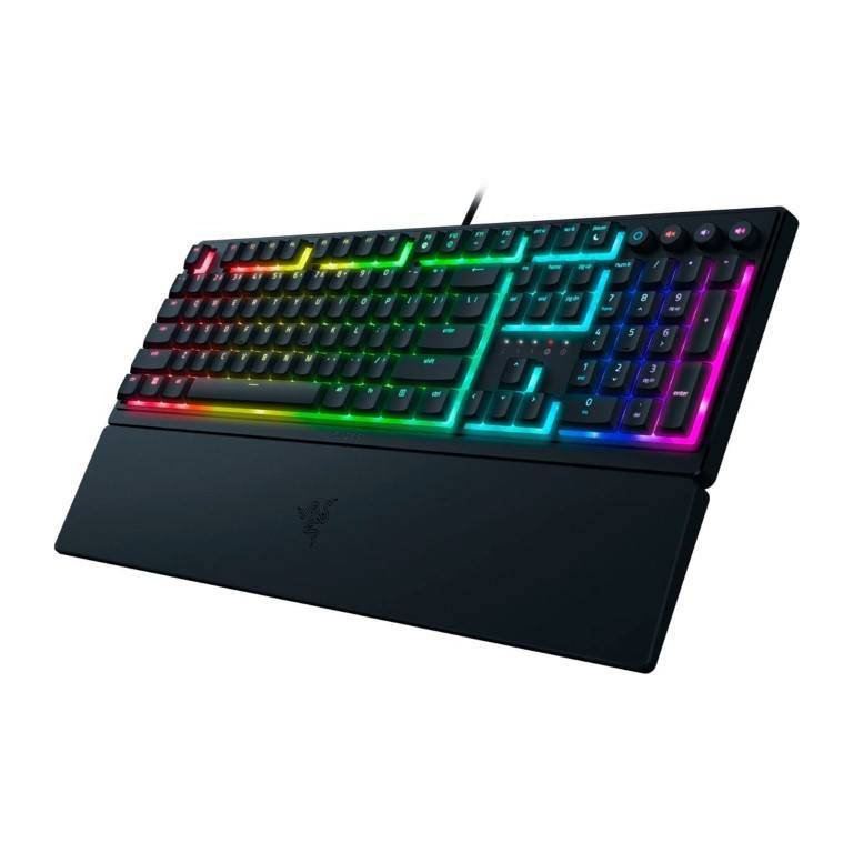 Razer Ornata V3 Low-profile Mecha-membrane RGB USB Gaming Keyboard QWERTY US English Black RZ03-0...
