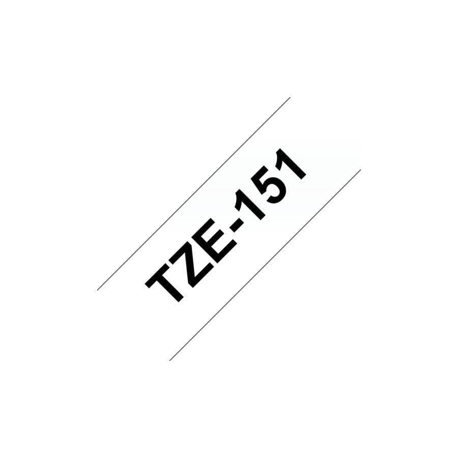 Brother Labelling Tape 24mm - Black on Clear TZE-151