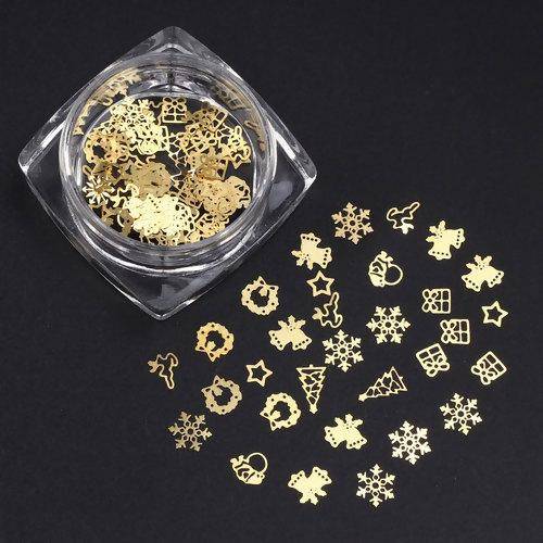 Golden Filigree Nail Art Decorations - 913 - 7g / Gold