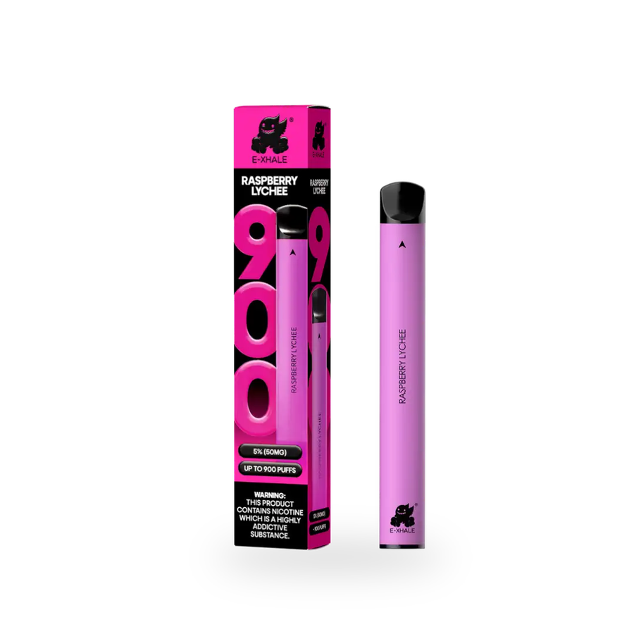 900 Raspberry Lychee Disposable Vape - 5% Nicotine 50mg