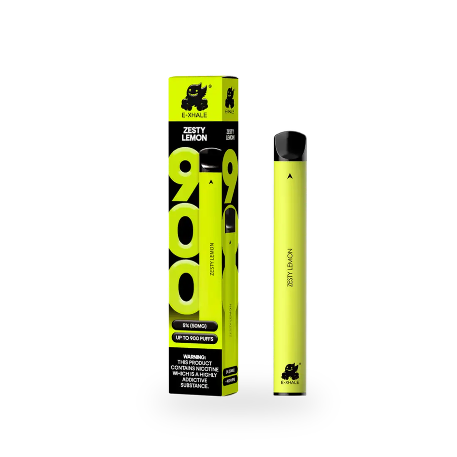 900 Zesty Lemon Disposable Vape - 5% Nicotine 50mg