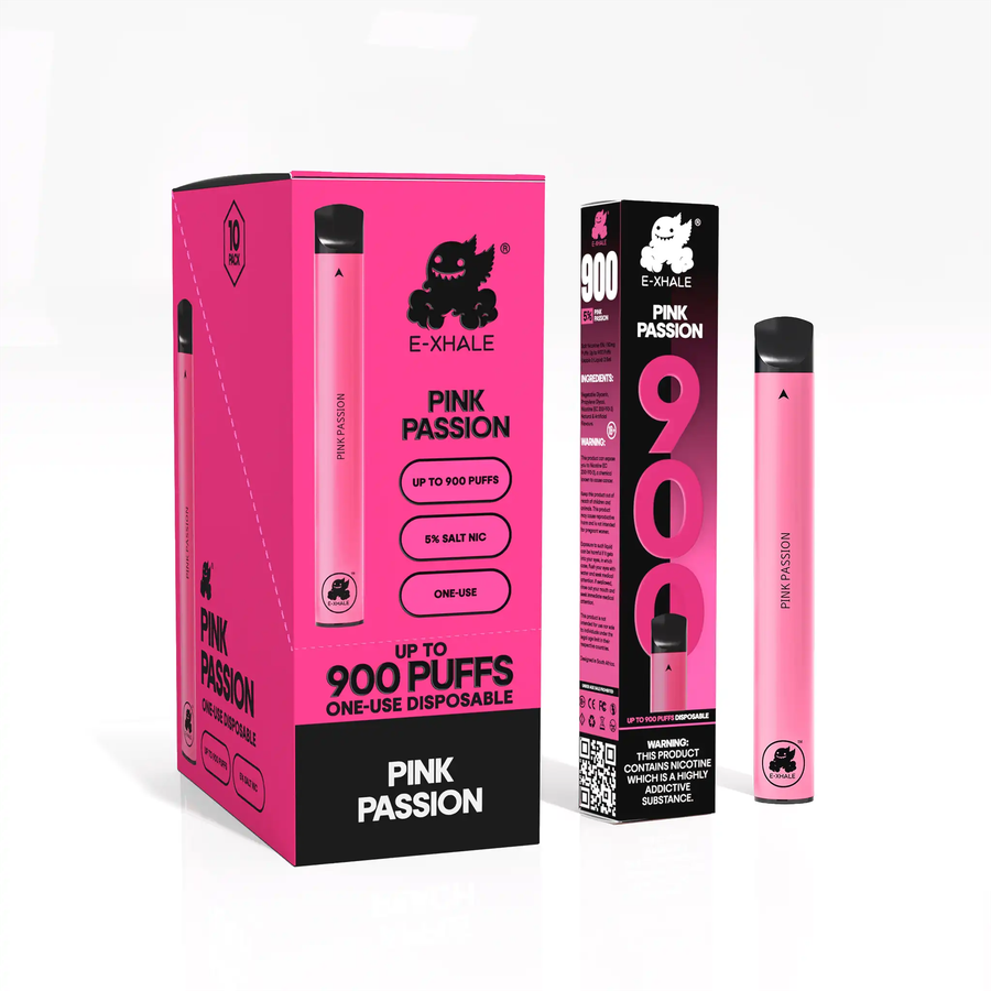 900 Pink Passion Disposable Vape 10-Pack - 5% Nicotine