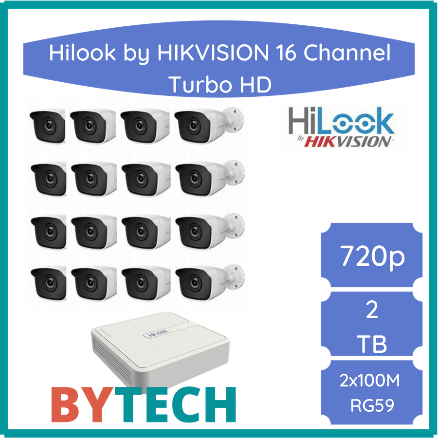 Hilook by Hikvision16Ch 720P Turbo HD Complete kit with 2TB HD - cctv,cctv,cctv,cctv,cctv