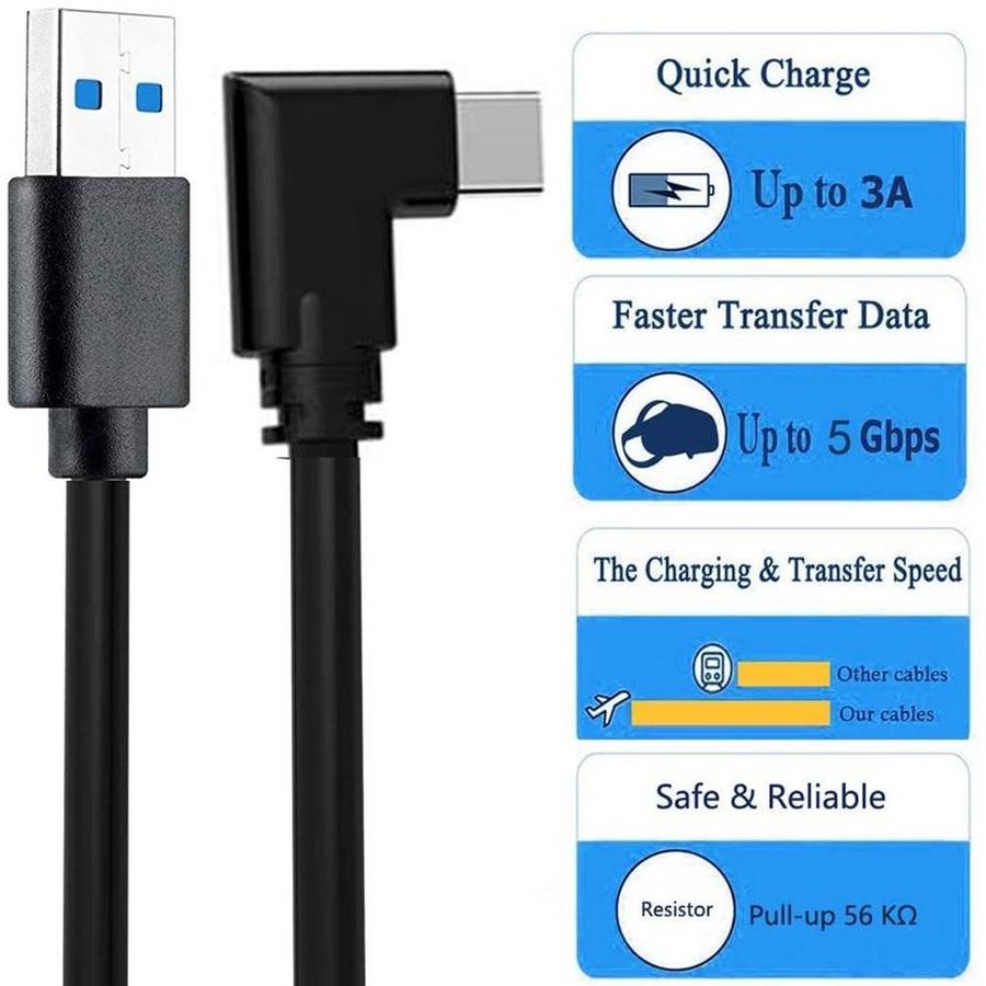 5M USB 3.2 Type-C Link Cable  Charging & Data for Oculus Quest 2 VR