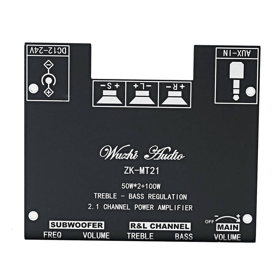 ZK-MT21 50W x 2+100W 2.1 Channel Bluetooth Digital Amplifier Module