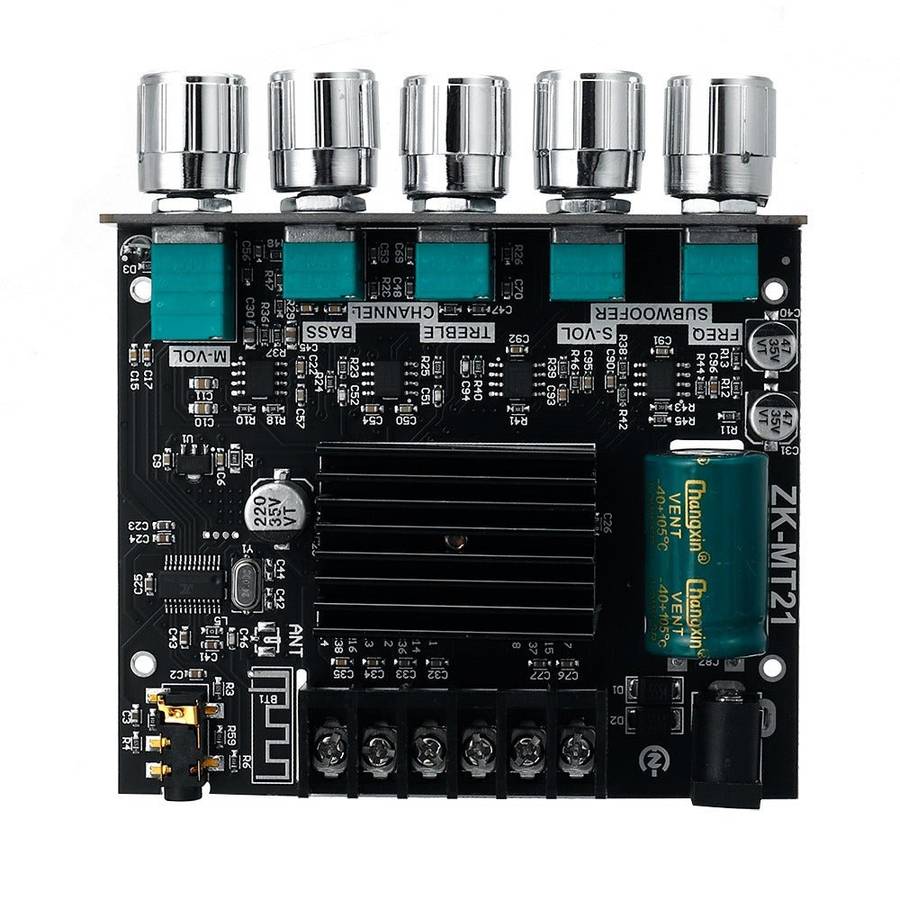 ZK-MT21 50W x 2+100W 2.1 Channel Bluetooth Digital Amplifier Module