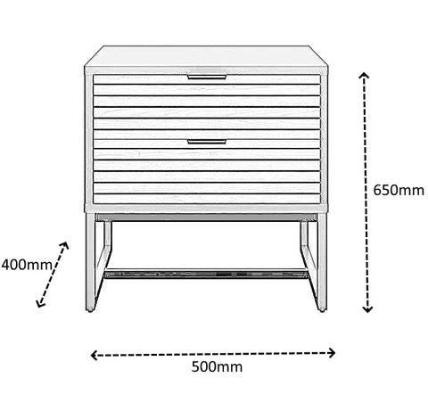 Waverley Two Drawer Pedestal