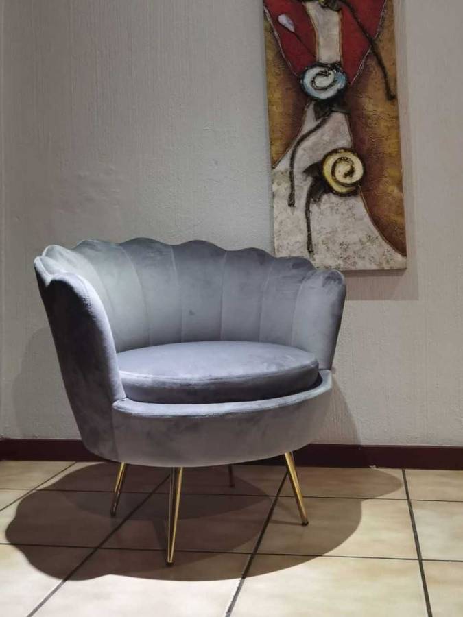 Irene Du Pont Barrel Accent Chair - Silver Chalice Grey