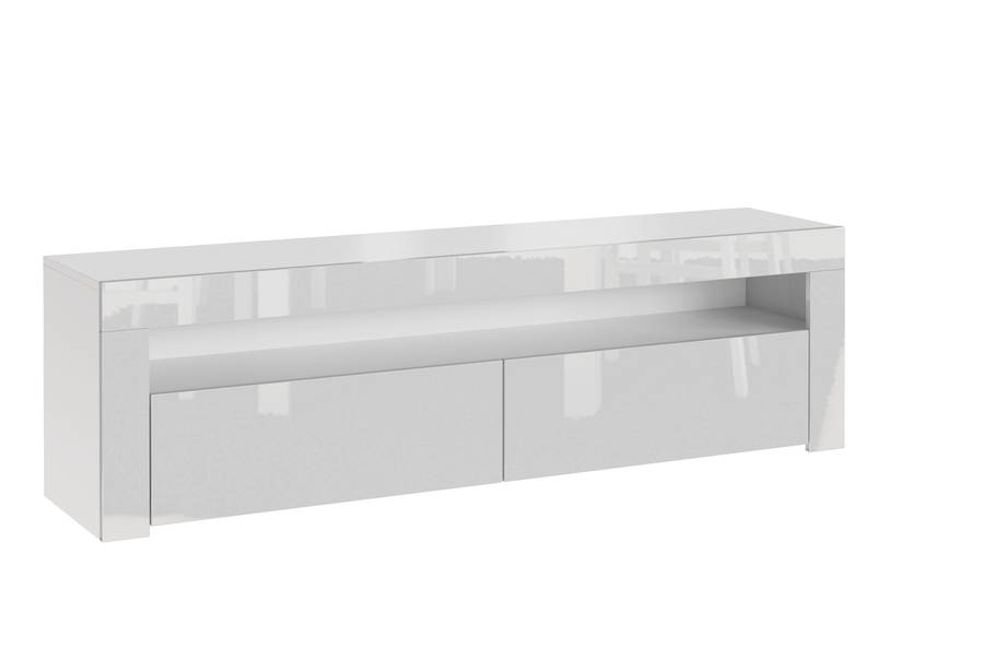 Alejandro Modern Contemporary LED TV Stand for TV's up to 70" - White