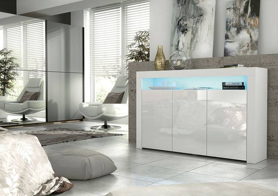 Alejandro LED 3 Door Sideboard