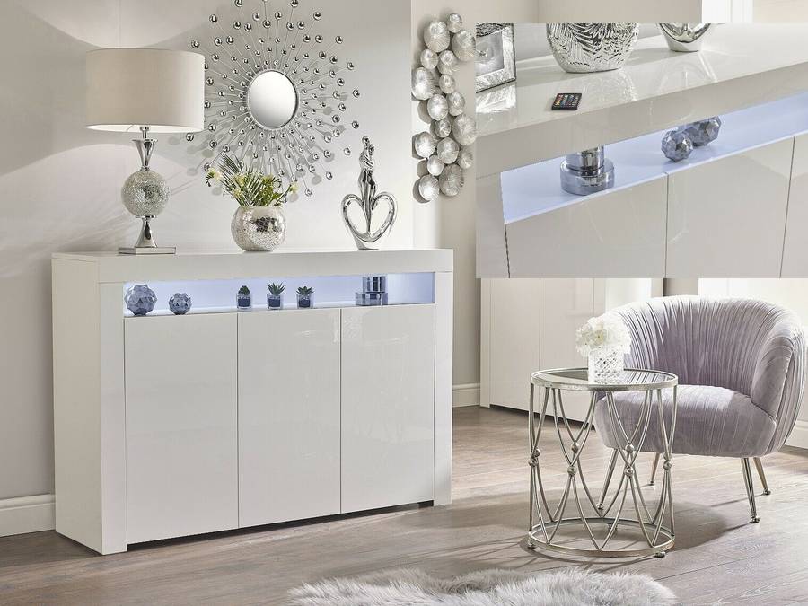 Alejandro LED 3 Door Sideboard