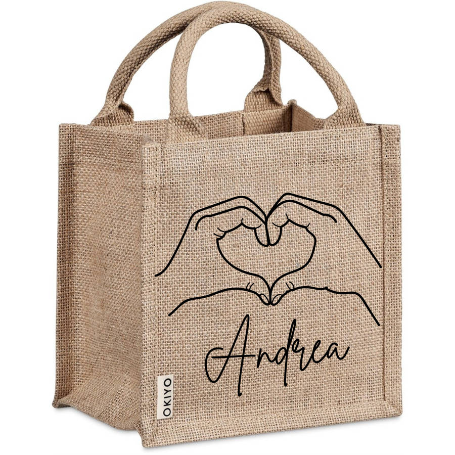 Personalised Midi Jute Bag