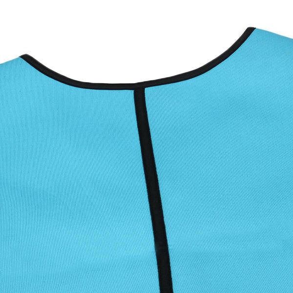 Men Ultra Sweat Compressing Neoprene Zipper Sports Vest Tank Top Training Corsets Bodysuit - M