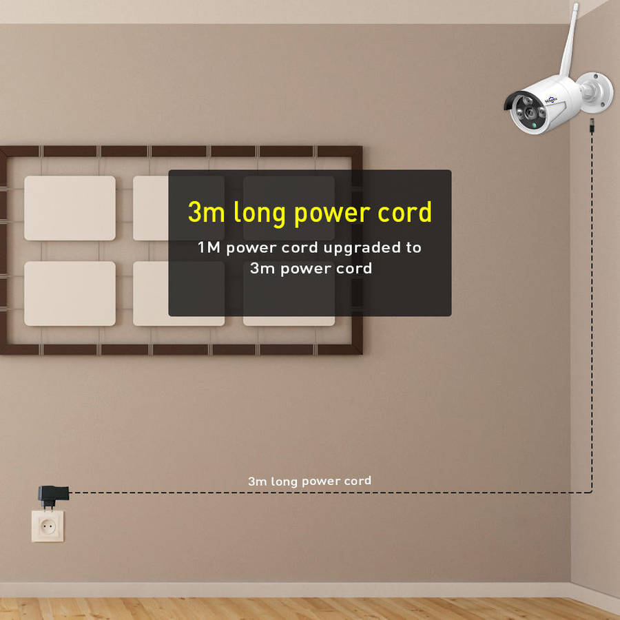 Hiseeu 1080P Wireless CCTV 8CH NVR Kit Outdoor IR Night Vision IP Camera WiFi Camera Security Sur...