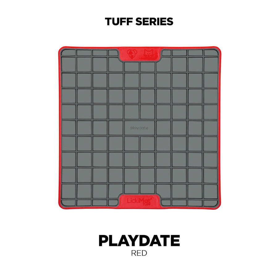 LickiMat Playdate TUFF Pet Food Bowl - Red