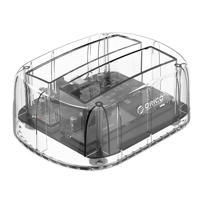 Orico 2 Bay 2.5 / 3.5 USB3.0 HDD|SSD Dock - Transparent