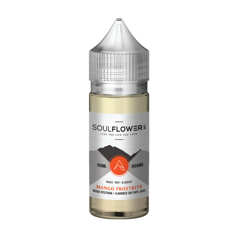 Soulflower Broad Spectrum CBD Vape Liquid - Mango Frostbite
