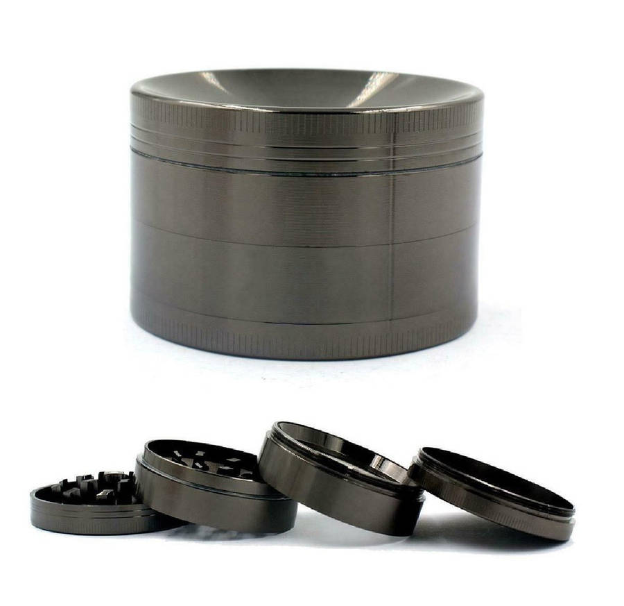 Gun Metal Finished Herb Grinder 40mm (4 Parts)