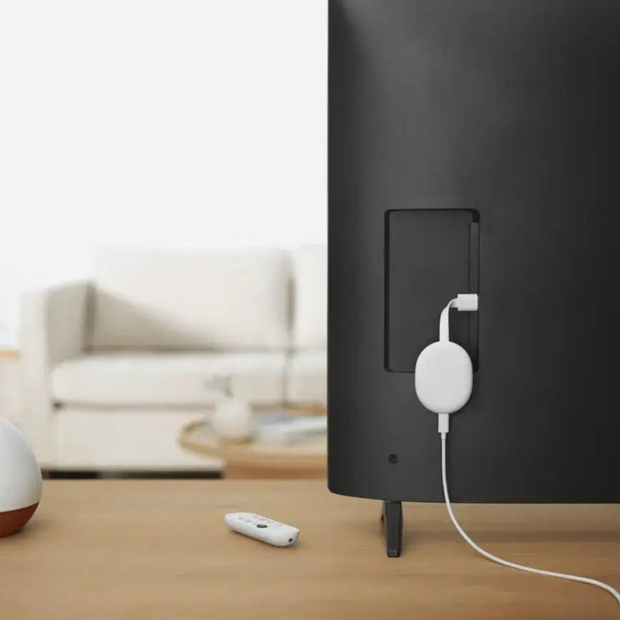 Google - Chromecast 4k with Google TV - White Snow - Demo Deals