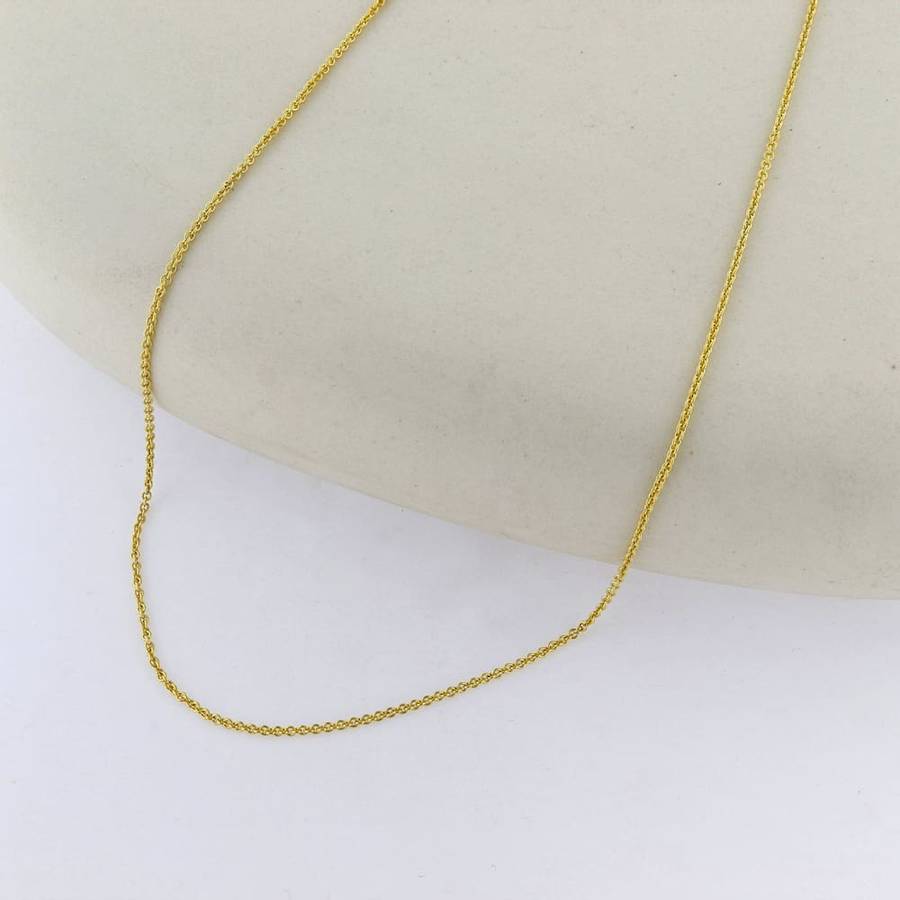 9K Bonded Yellow Gold 35g Anchor Chain 45cm
