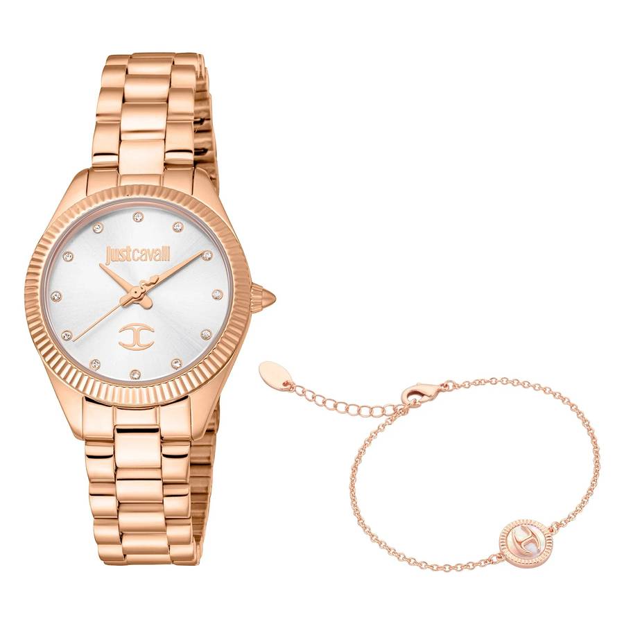 Just Cavalli Glam Chic Pacentro Yellow Gold Silver Grey