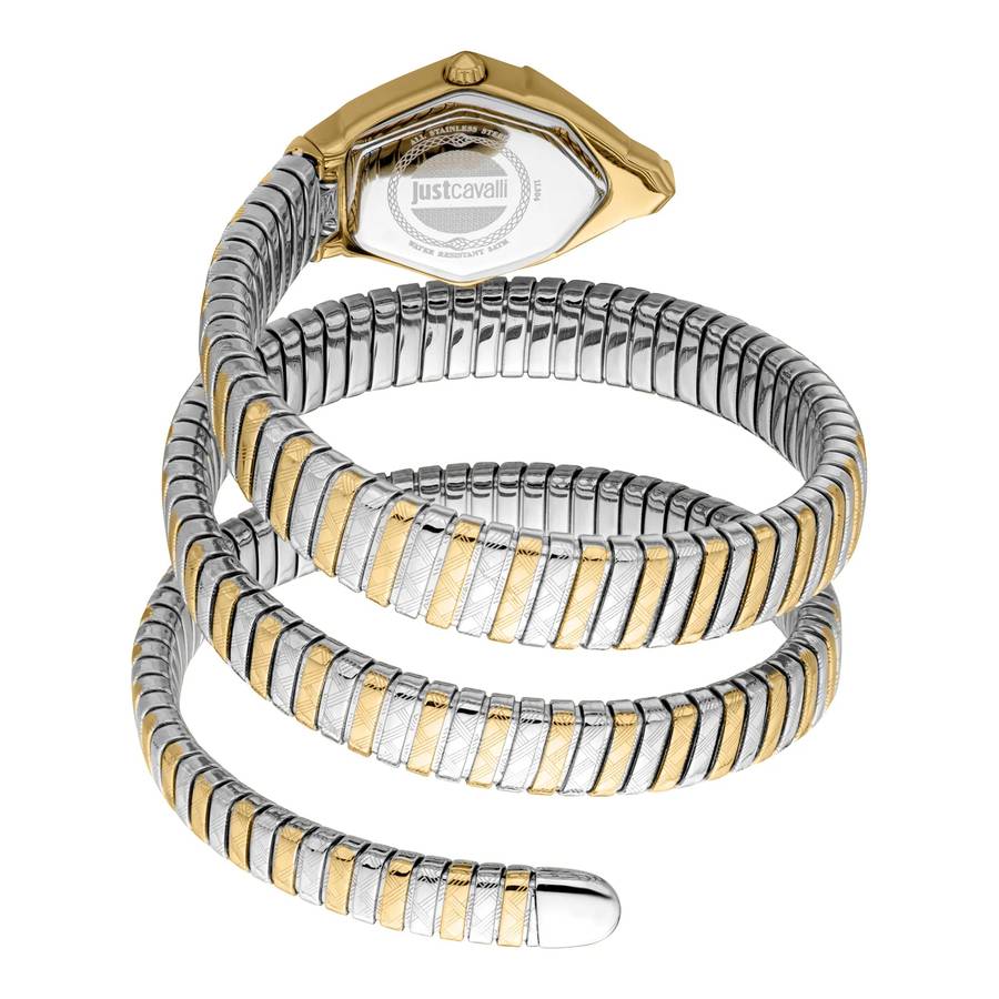 Just Cavalli Signature Snake Mesmerizing Two Tones YG Silver