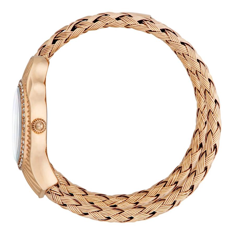 Just Cavalli Signature Snake Twined Rose Gold Silver