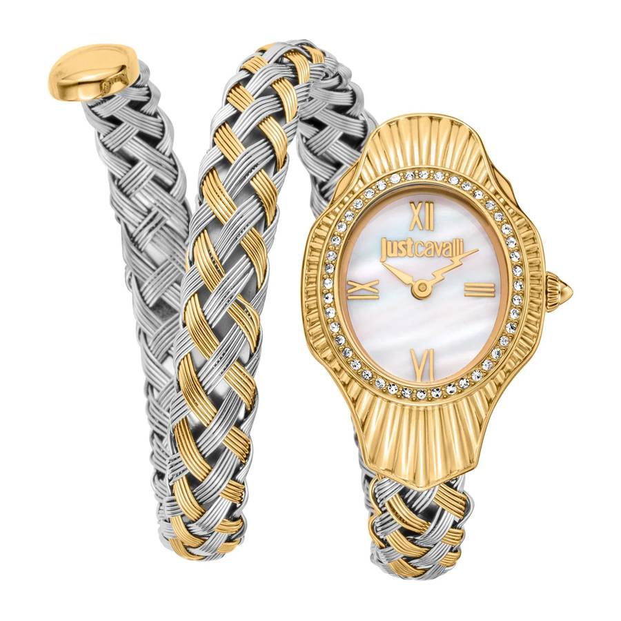 Just Cavalli Signature Snake Twined Two Tones YG MOP