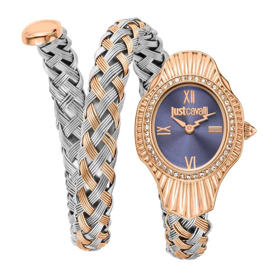 Just Cavalli Signature Snake Twined Two Tones RG Blue
