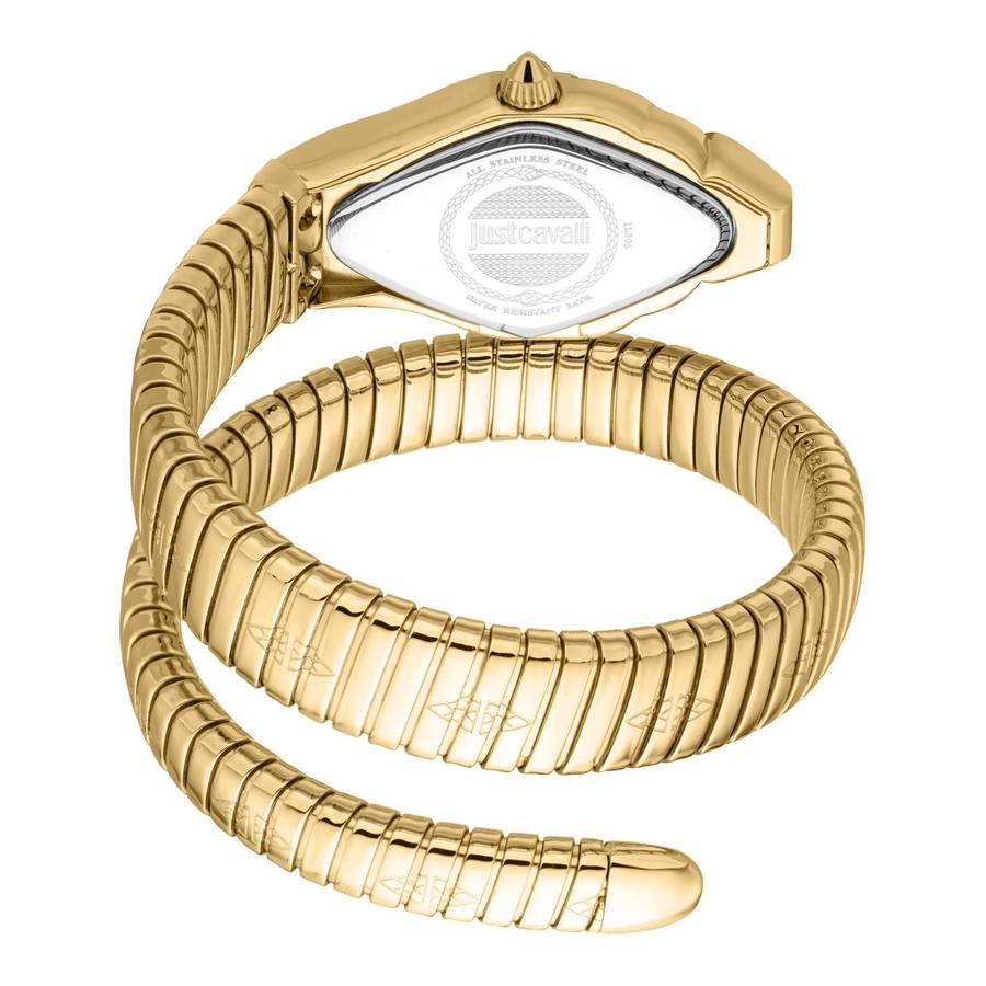 Just Cavalli Signature Snake Ferocious Yellow Gold Silver