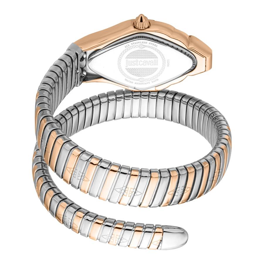 Just Cavalli Signature Snake Ferocious Two Tones RG Silver