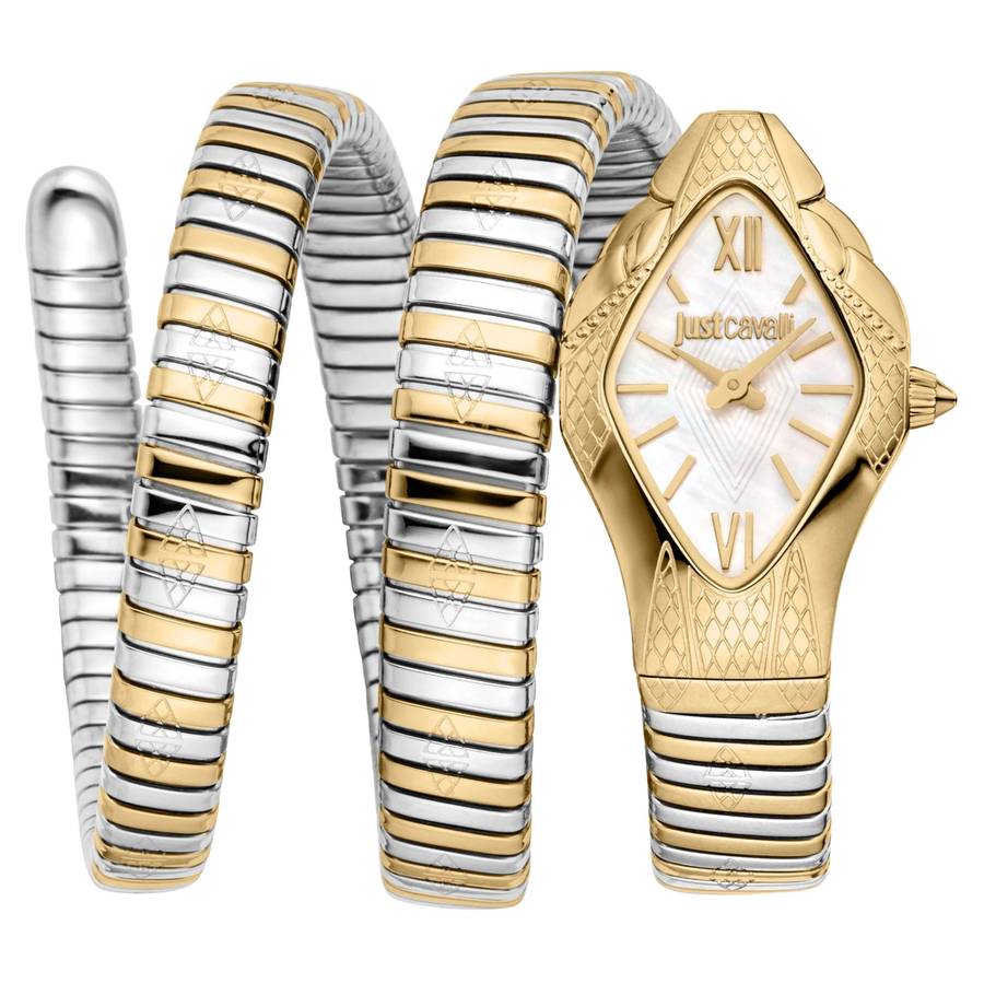 Just Cavalli Signature Snake Cristallo Two Tones YG Silver MOP
