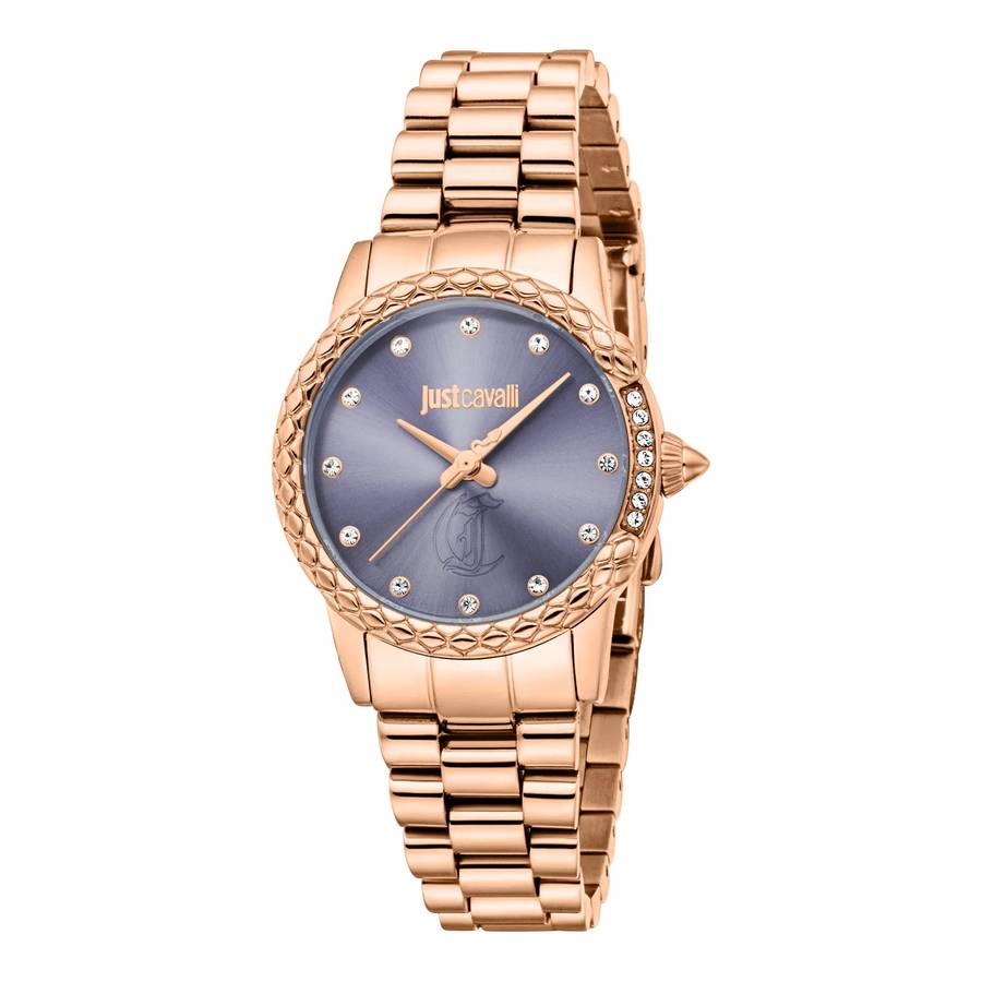 Just Cavalli Animalier Fiorenza Snake Rose Gold Violet