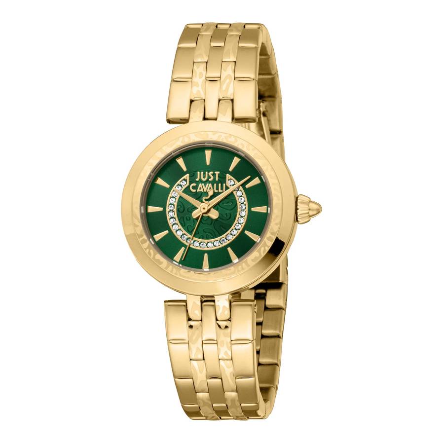 Just Cavalli Animalier Preziosa Yellow Gold Bottle Green