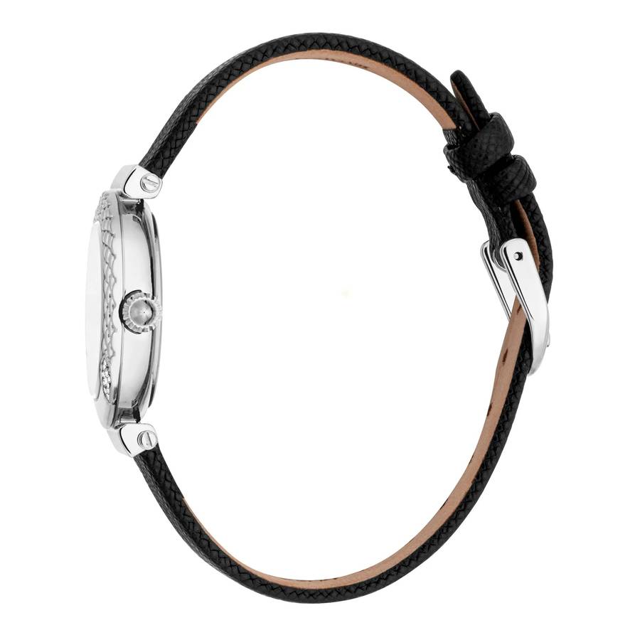 Just Cavalli Animalier Mistero Snake Leather Black Silver