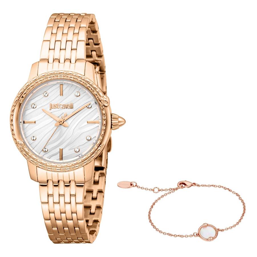 Just Cavalli SET Euforia Snake Rose Gold Silver