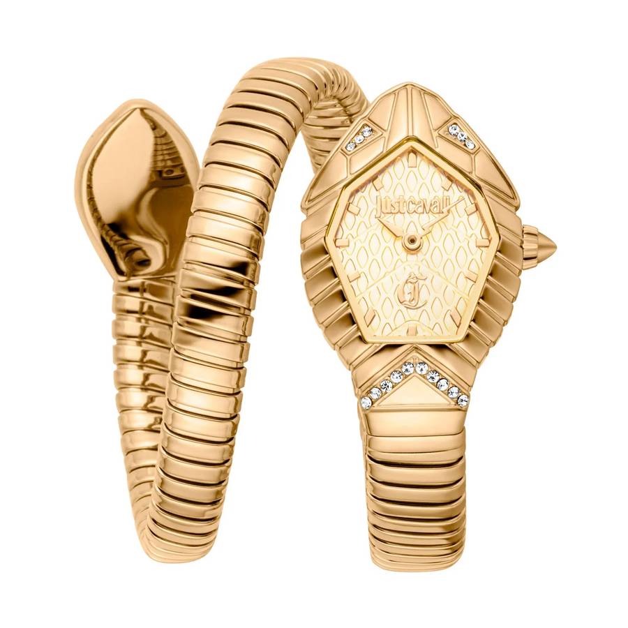 Just Cavalli Signature Snake Speranza Yellow Gold Champagne