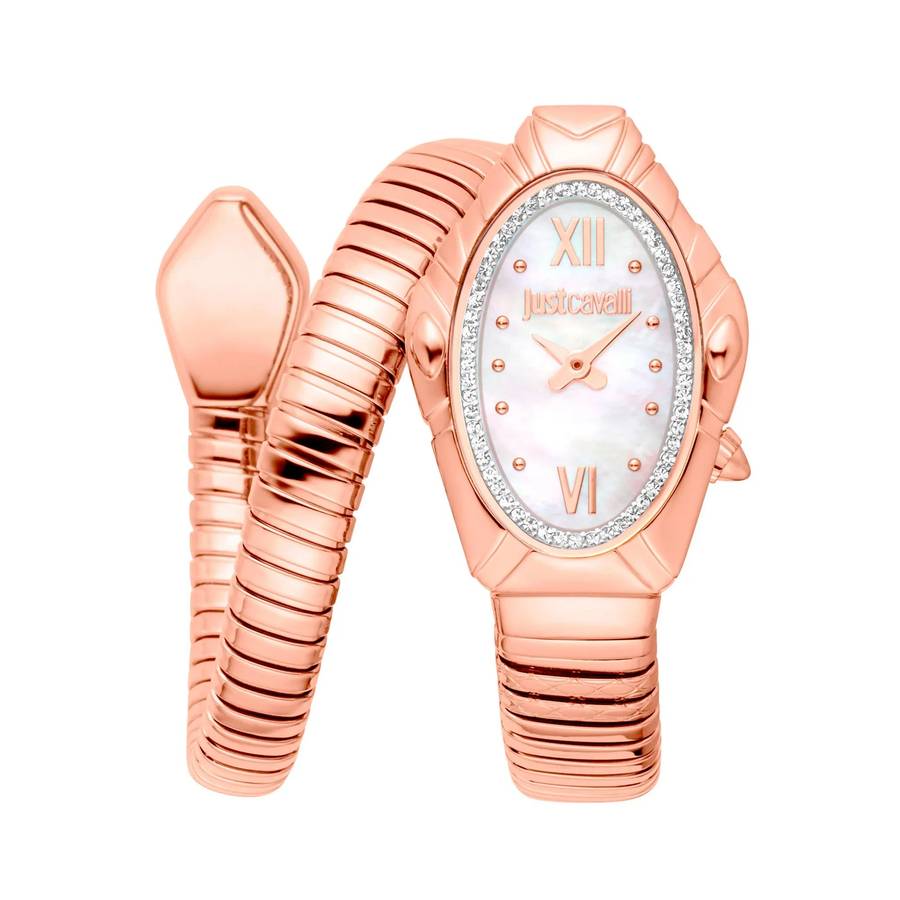 Just Cavalli Signature Snake Lirica Rose Gold MOP