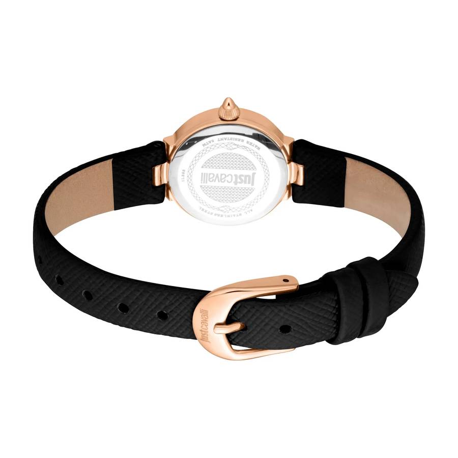 Just Cavalli Glam Chic Serenita Mini Leather Black RG Silver