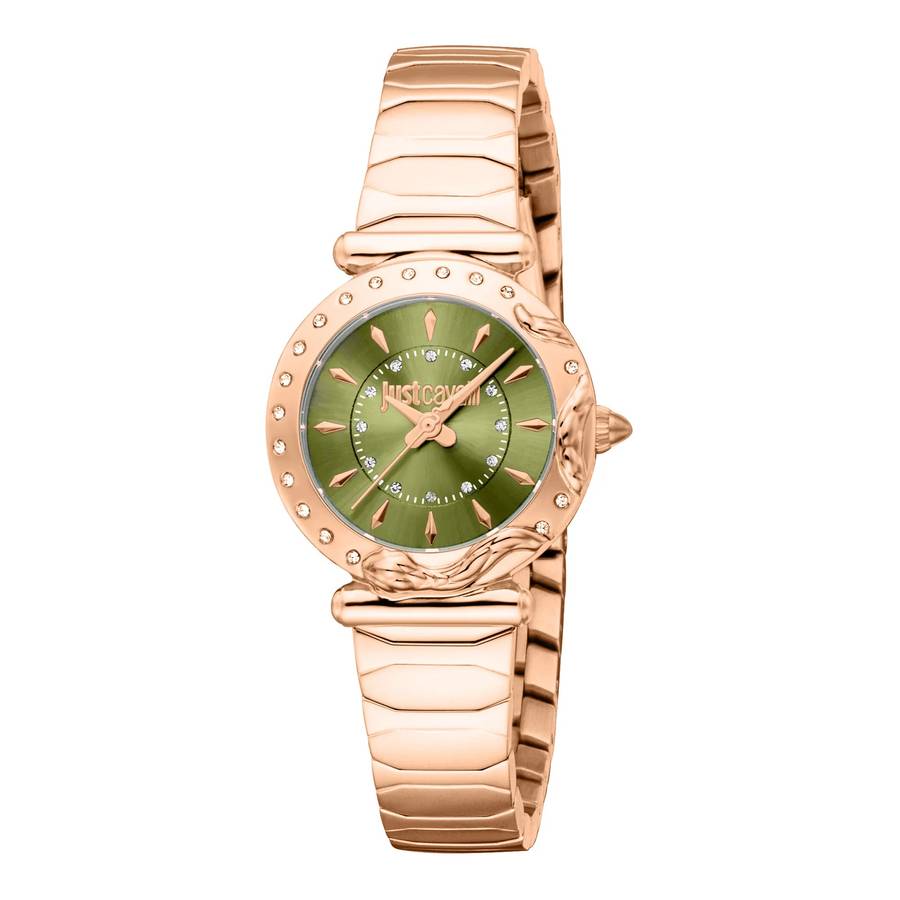 Just Cavalli Animalier Stella Snake Rose Gold Green