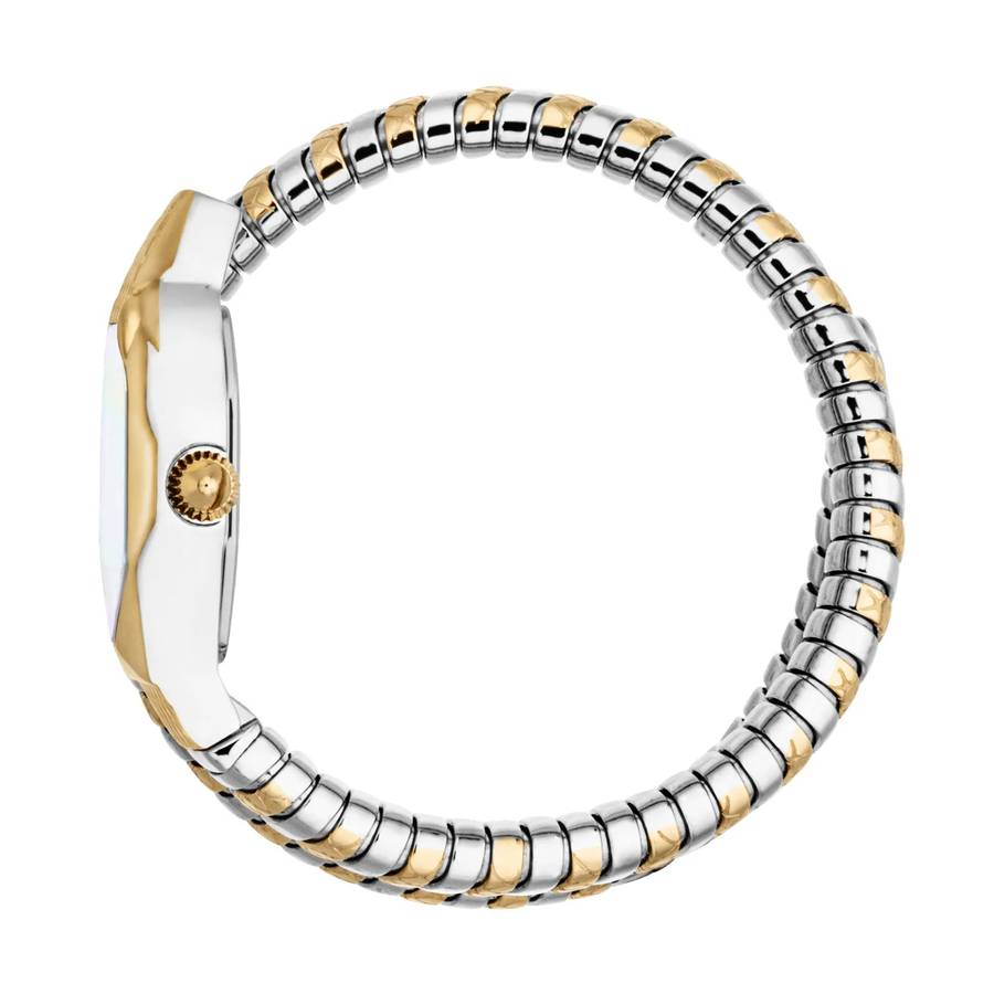 Just Cavalli Signature Snake Aria Two Tones YG Silver MOP