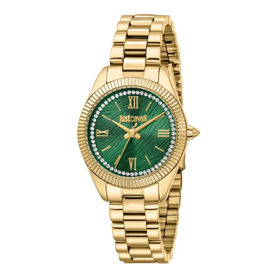 Just Cavalli Animalier Amabile Yellow Gold Green