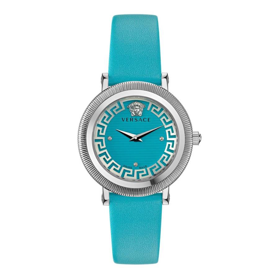 Versace Women's Greca Flourish 35mm Blue Quartz Watch
