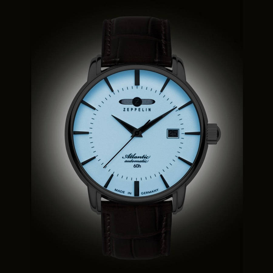 ZEPPELIN Men's Atlantic Automatic 60h Date Watch Night Glow 84605